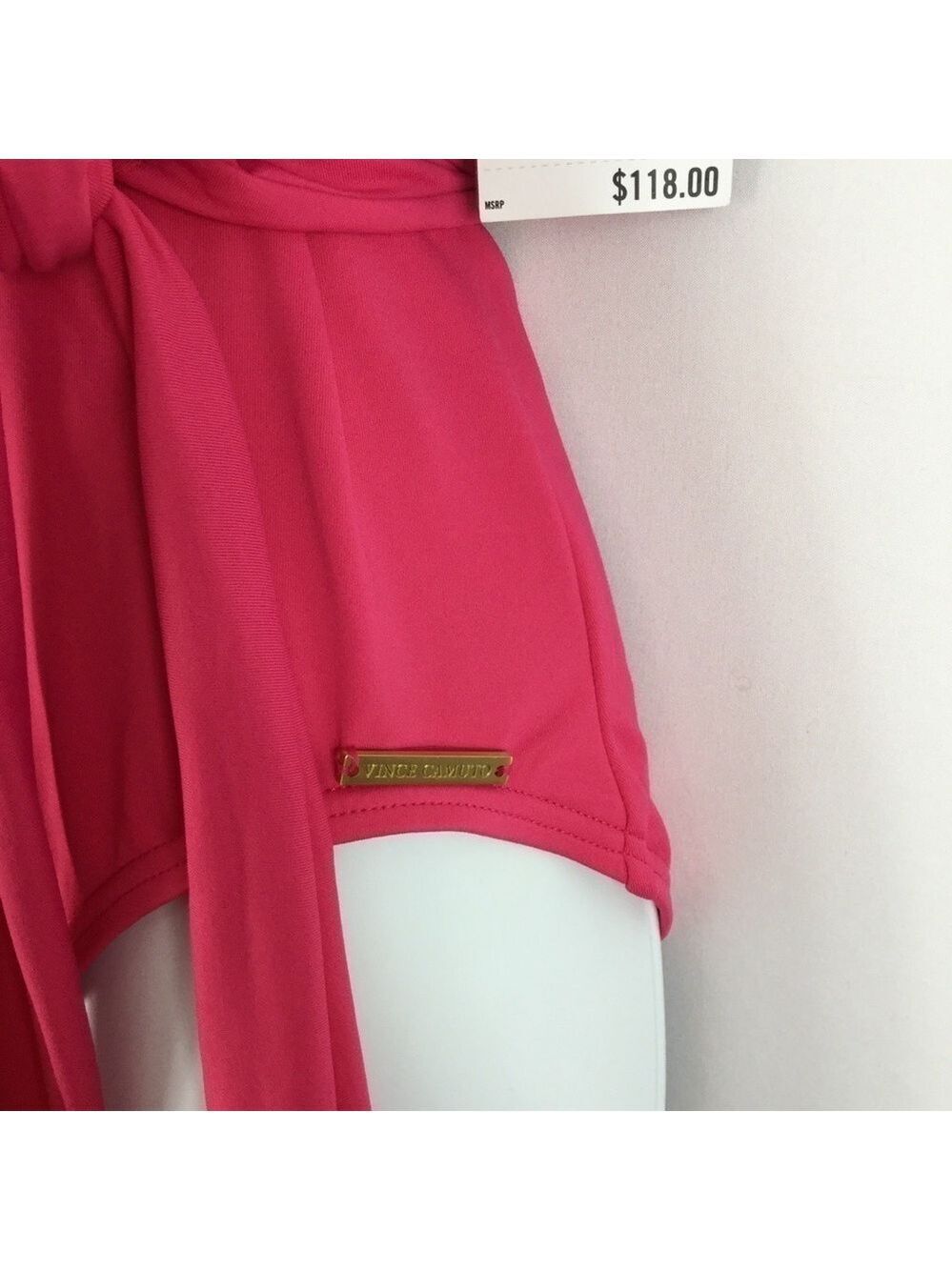 VINCE Camuto V-Neck Halter Wrap Tie One Piece Swimsuit Size 12 NWT - Picture 8 of 13